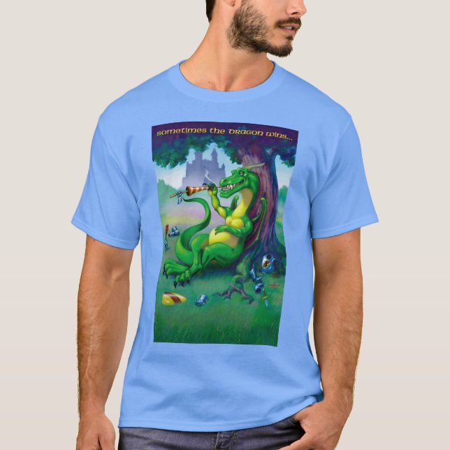 Manchmal gewinnt der Drache - grün T-Shirt (Vorderseite)