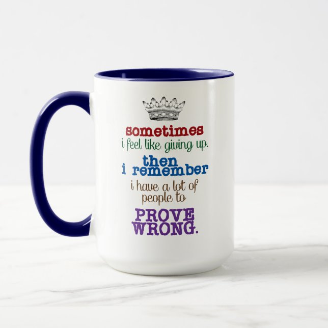 manchmal habe ich das Gefühl aufzugeben Tasse (Links)