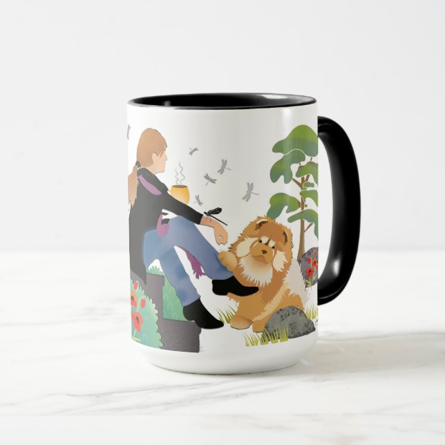 MANCHMAL ICH SITZT UND DENKT Chow - wählen Sie Sti Tasse (VorderseiteRechts)