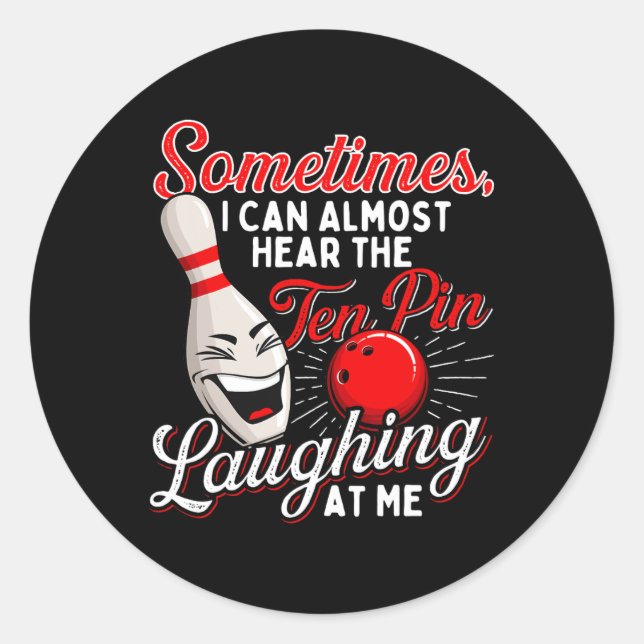 Manchmal kann ich fast das zehn Button hören - Bow Runder Aufkleber (Vorderseite)