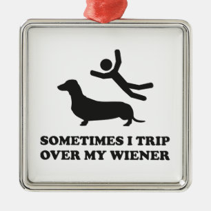 Manchmal löse ich über meiner Dackel aus Silbernes Ornament