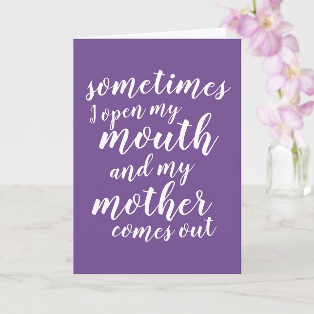 Manchmal öffne ich meinen Mund und meine Mutter ko Karte (Orchidee)