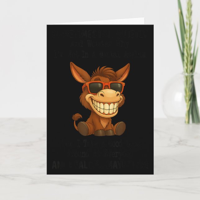 Manchmal sitze ich still und frage mich, warum ich karte (Vorderseite)