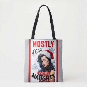 Manchmal unanständige Retro-Weihnachts-Pinup Tasche