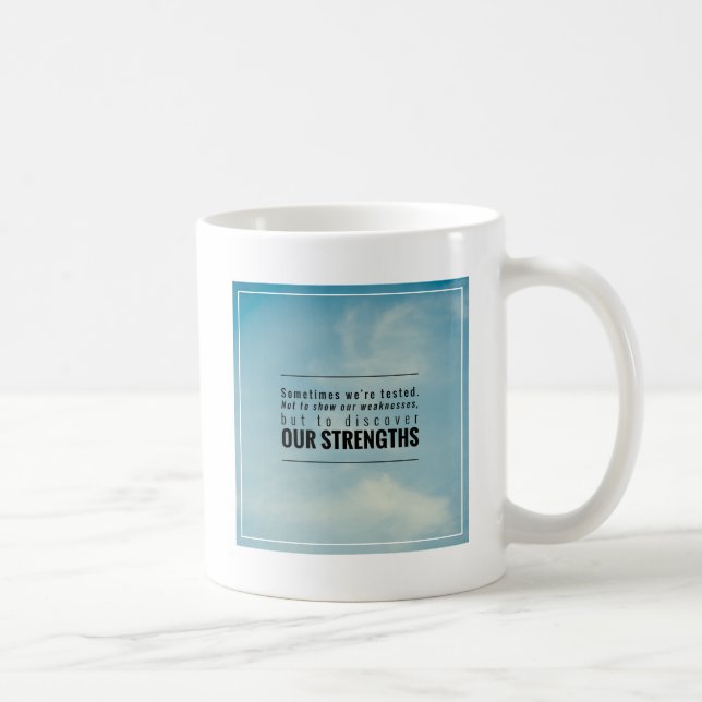 Manchmal werden wir geprüft kaffeetasse (Rechts)