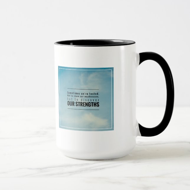 Manchmal werden wir geprüft tasse (Rechts)