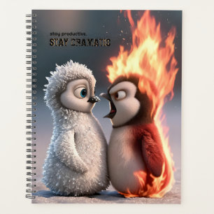 Manchot drôle de feu et de glace 