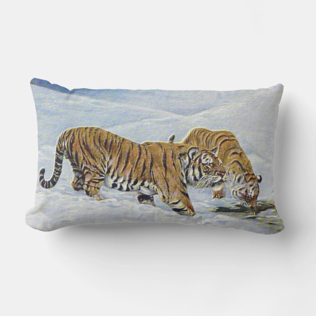 "Manchurische Tiger" Kissen Für Draußen (Vorderseite)