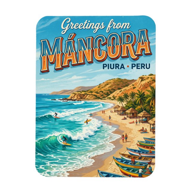 Máncora Peru Magnet (Vertikal)