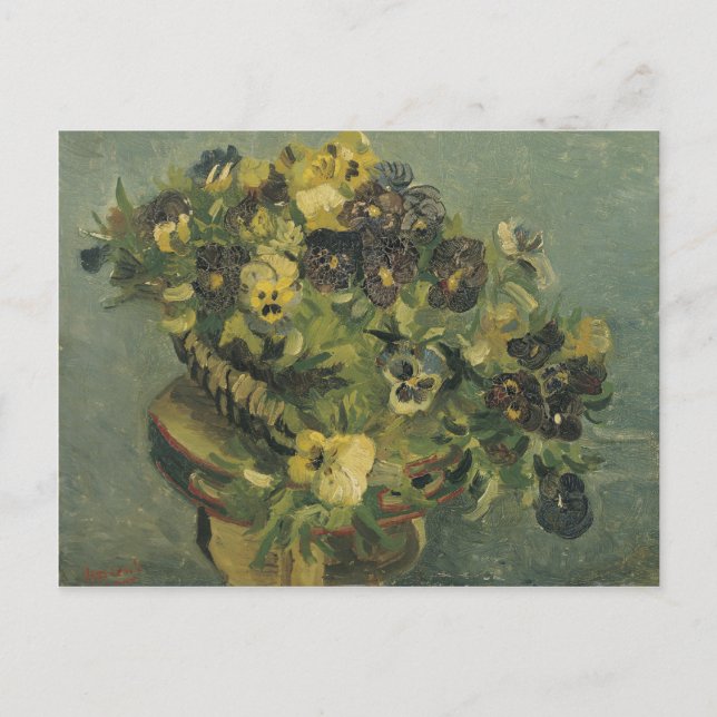Mand met viooltjes Carte postale (Devant)