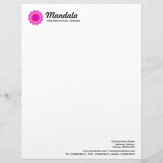 Mandala 027 briefbogen (Vorderseite)
