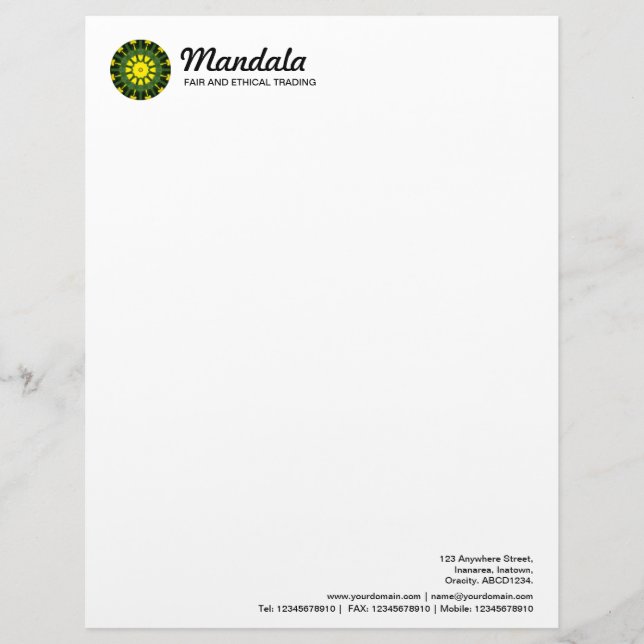 Mandala 037 briefbogen (Vorderseite)