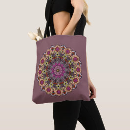 Mandala 12 Herbstleaves Orange Mauve - Tasche