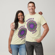 Mandala 12 VioletPeach Pink Green - T - Shirt