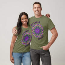 Mandala 12 VioletPeach Rose Green - T-Shirt