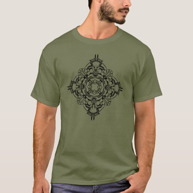 Mandala 2 Black T-Shirt (Vorderseite)