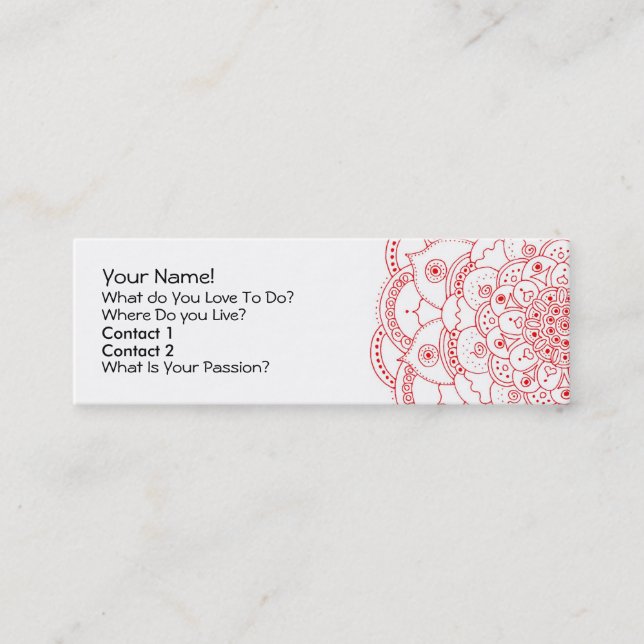 Mandala 2, carte de profil (Devant)