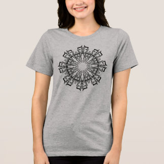 Mandala 3 Black Design Frauen Shirt