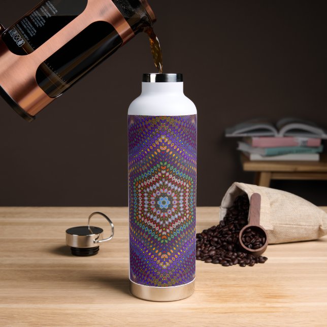 Mandala 5 Wasserflasche Trinkflasche (Kaffee)