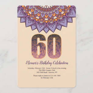 Mandala 60 Einladung