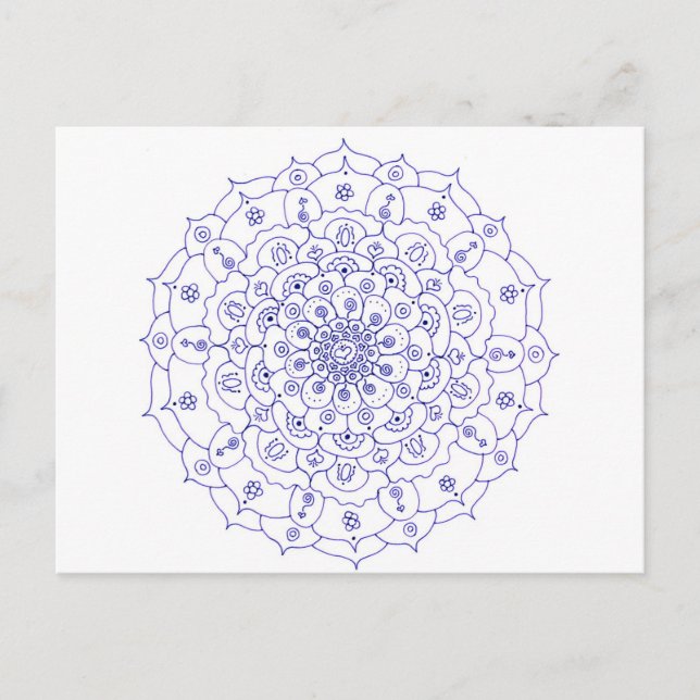 Mandala 7 Post Card Postkarte (Vorderseite)