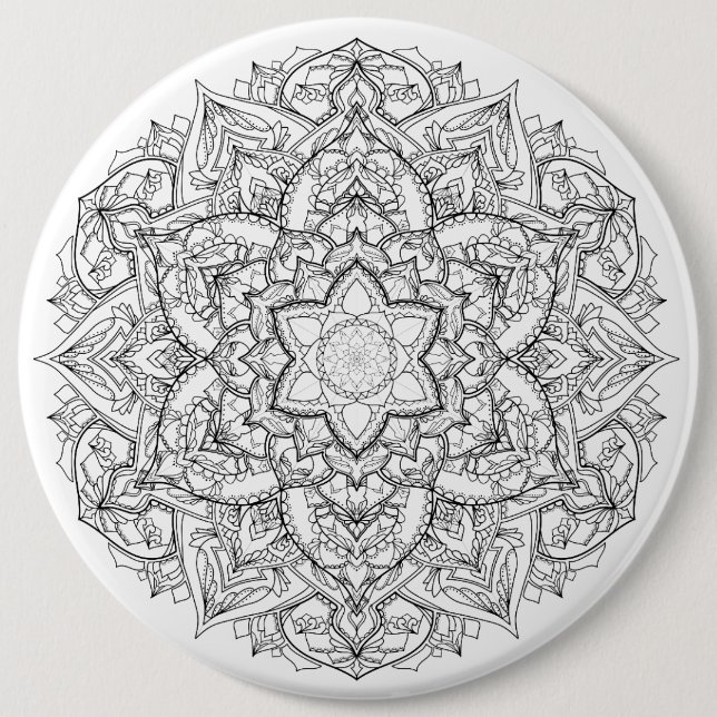 Mandala-Abzeichen Button (Vorderseite)