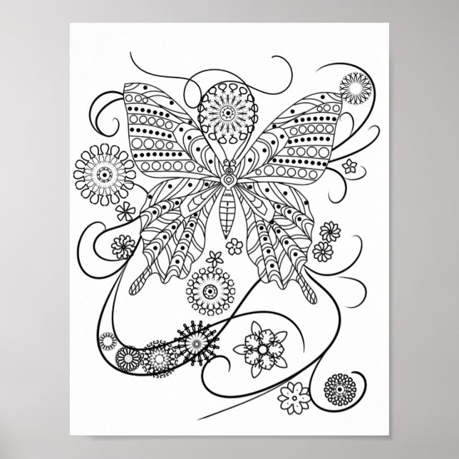 Mandala Adult Farbe der Doodle Farbe Poster (Vorne)
