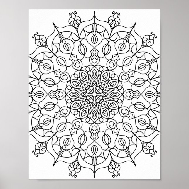 Mandala Adult Farbe der Doodle Farbe Poster (Vorne)