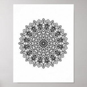 Mandala Adult Farbe der Doodle Farbe Poster
