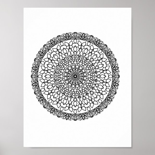 Mandala Adult Farbe der Doodle Farbe Poster (Vorne)