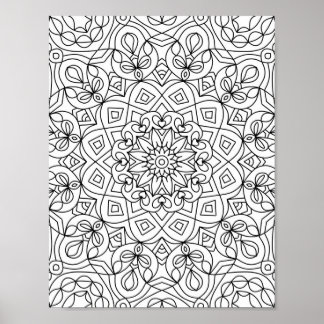 Mandala Adult Farbe der Doodle Farbe Poster
