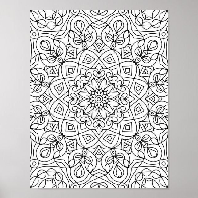 Mandala Adult Farbe der Doodle Farbe Poster (Vorne)