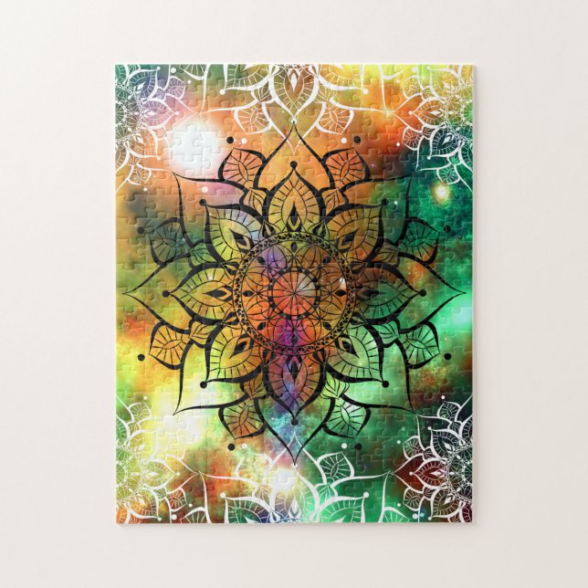 Mandala Aquarellnebel-Yoga-Zen (Vertikal)