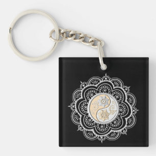 Mandala argent et or