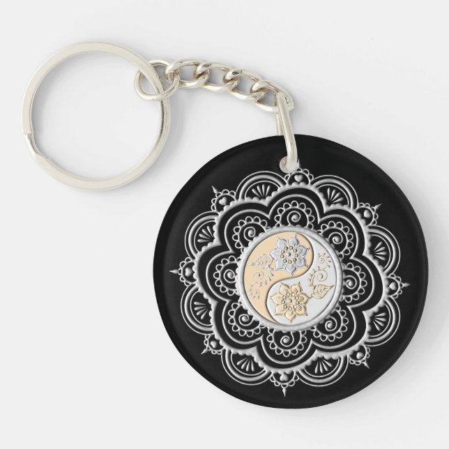 Mandala argent et or (Devant)