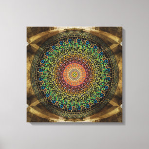 Mandala-armenisches Alphabet Leinwanddruck