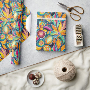 Mandala Art - Bohemische, geometrische Einrichtung Geschenkpapier