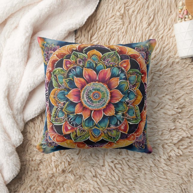 Mandala Art Colorful Kissen (Decke)