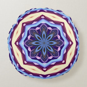 Mandala Art Design Muster Blume Rundes Kissen