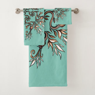 Mandala Art Nouveau Serpents - Teal Acaddemia Somb