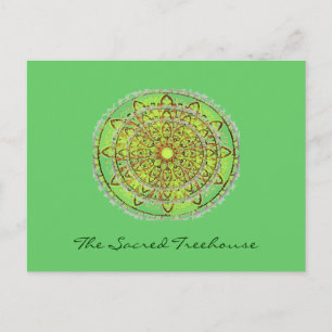 Mandala Art Postcard grün Postkarte