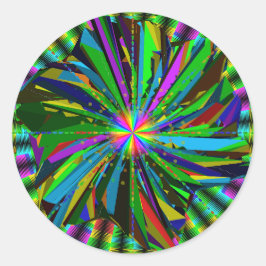 Mandala Art  Runder Aufkleber