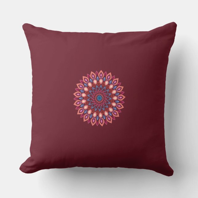 mandala art Throw Pillow Kissen (Vorderseite)