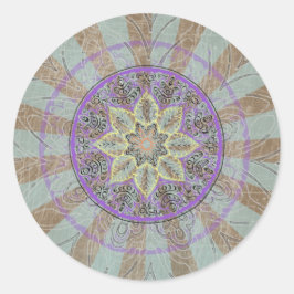 Mandala Artwork Runder Aufkleber