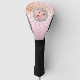 Mandala auf rosa Mattiertes Glas Personalisiert Golf Headcover