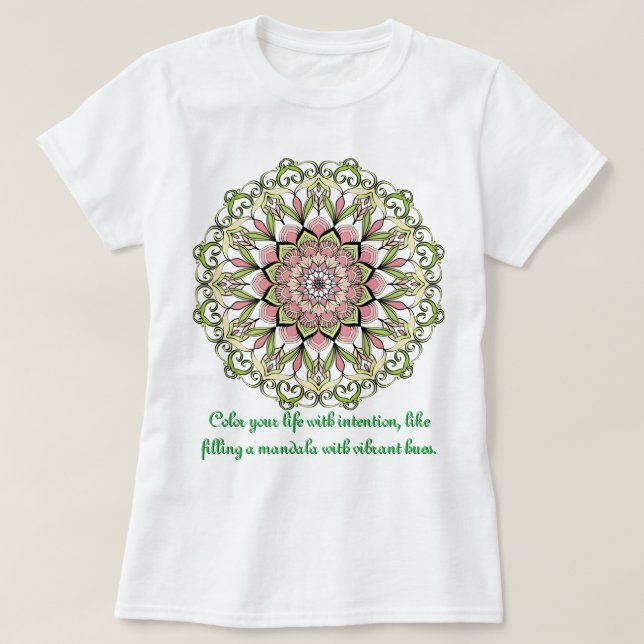 Mandala auf T - Shirt (Design vorne)