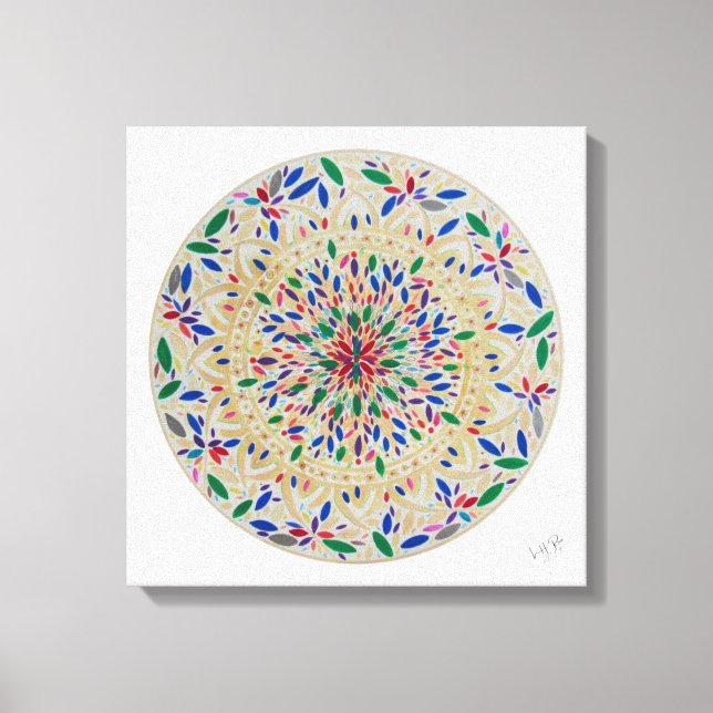 Mandala Aurora Leinwanddruck (Vorderseite)