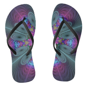 Mandala aus der Mitte Farbige Fraktalkunst mit Ros Flip Flops