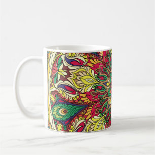 Mandala Bandana: Vintages Nahtloses Design. Kaffeetasse