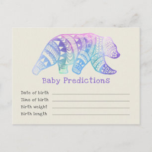 Mandala-Bär-Baby-Shower-Vorhersagen und -Ratschläg Postkarte